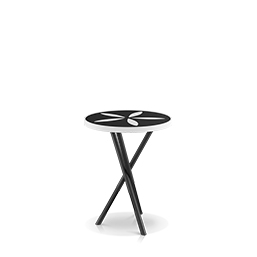 Sand Dollar Side Table 18" Tex Black - Black And White Duraboard sand dollar side table 18" tex black - black and white duraboard
